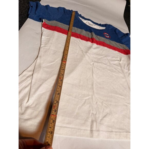 Chicago Cubs Womens Striped Short Sleeve T-Shirt By New Era Size L - Picture 7 of 9